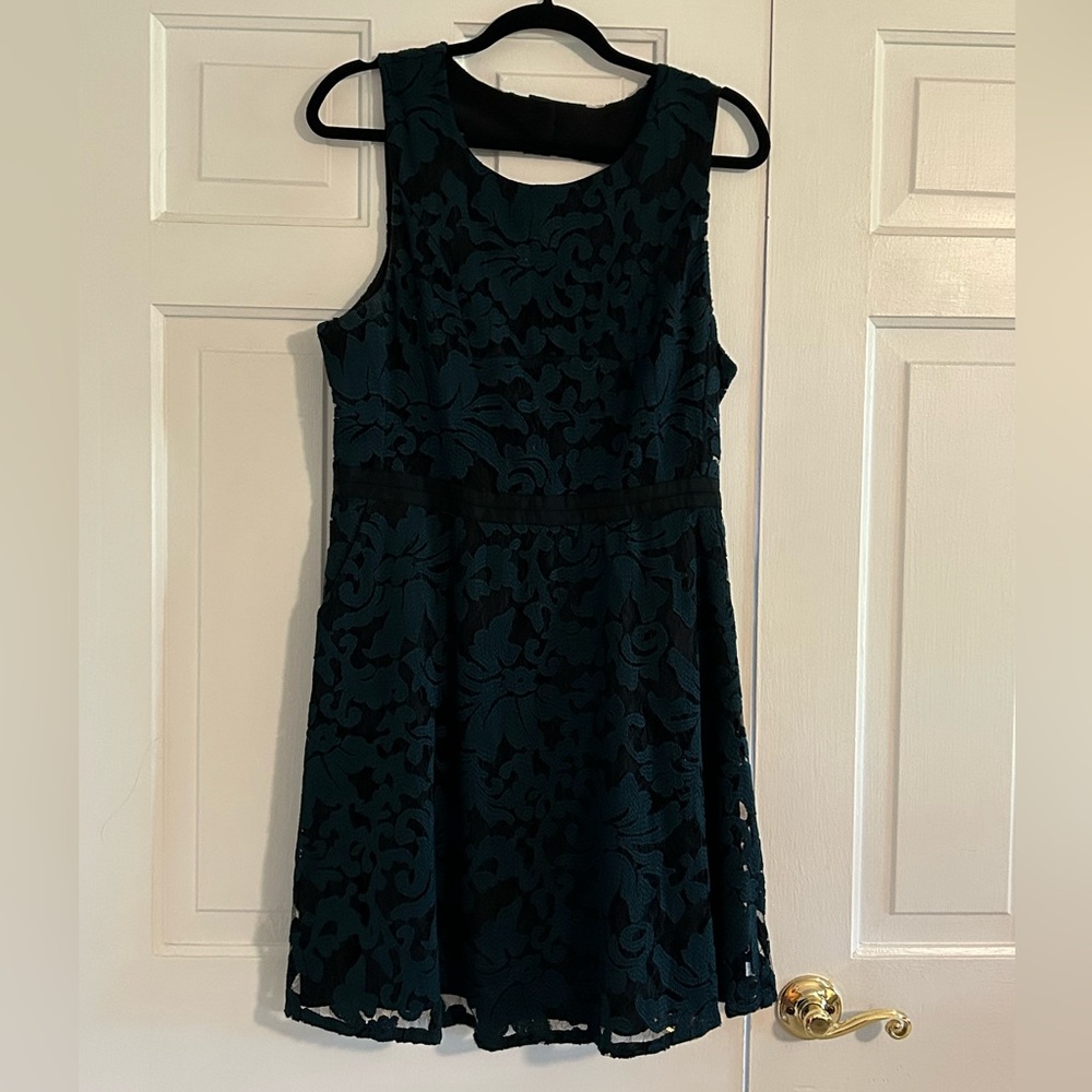 Green and black lace dress never worn!